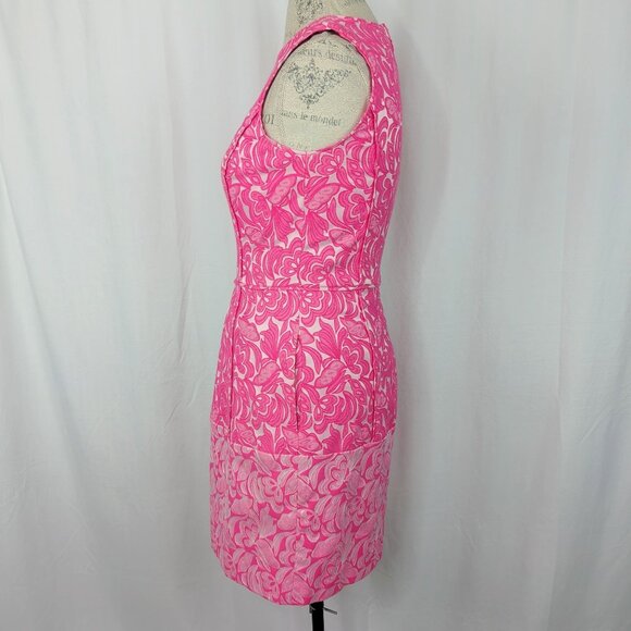 Cynthia Steffe Pink Dress 4 Jacquard Aniston - Picture 5 of 10